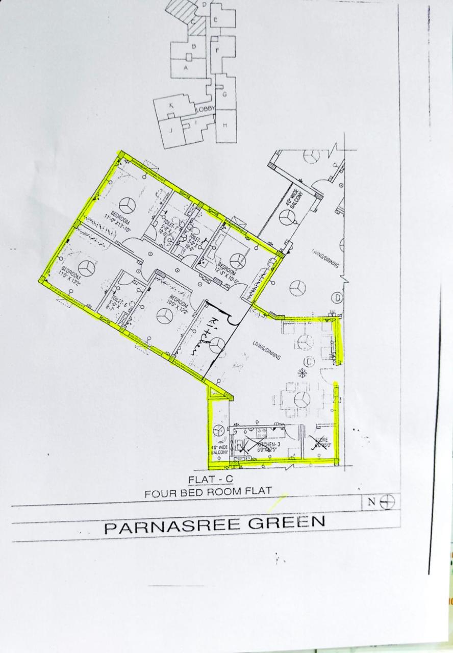 Behala Parnasree Pally,Parnasree Green Heights,2152sqft,4BHK (OA427)