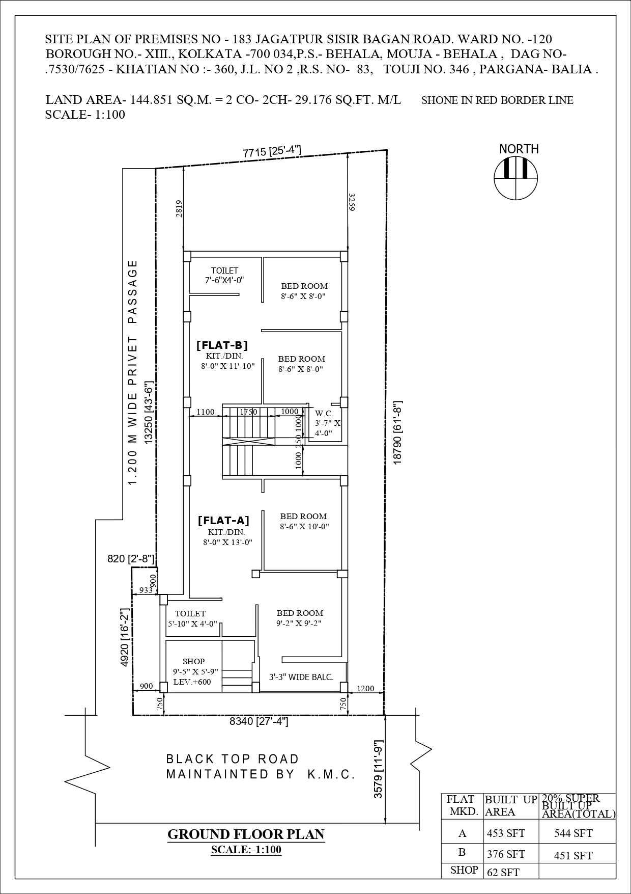 Behala East,Jagatpur Sisirbagan,2BHK (BA139)