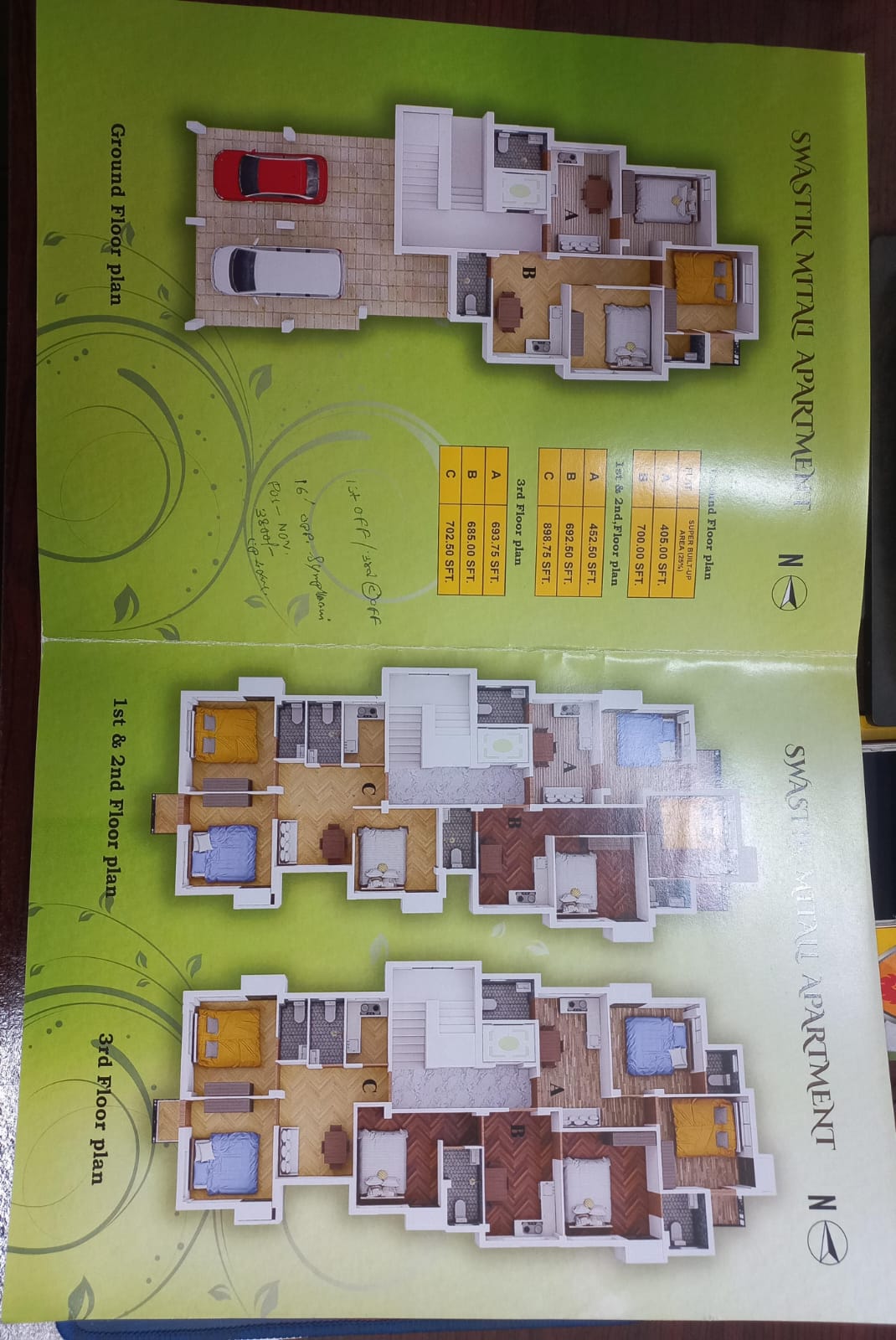 Sakuntala Park,Ho Chi Minh Sarani,Swastik Mitali Apartment,898sqft,3BHK (PA463)