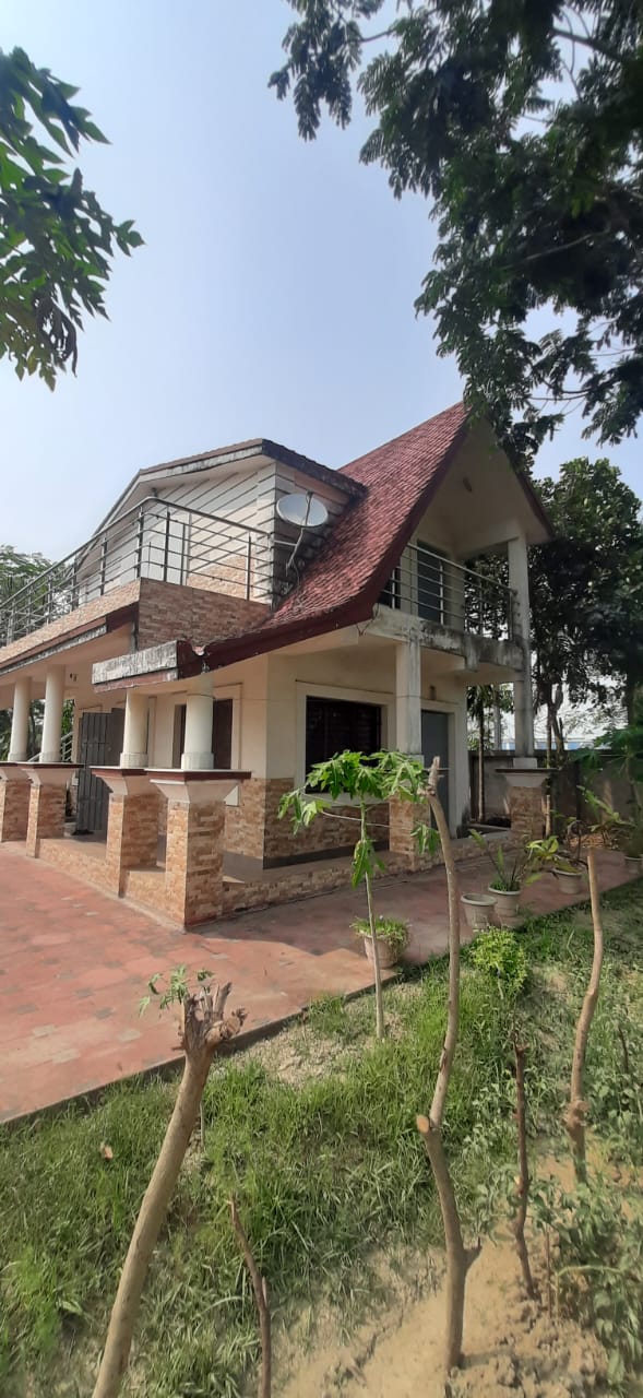 Falta,Mala Radhapur,50katha Land with 2Storey Bagan Bari (OA376)