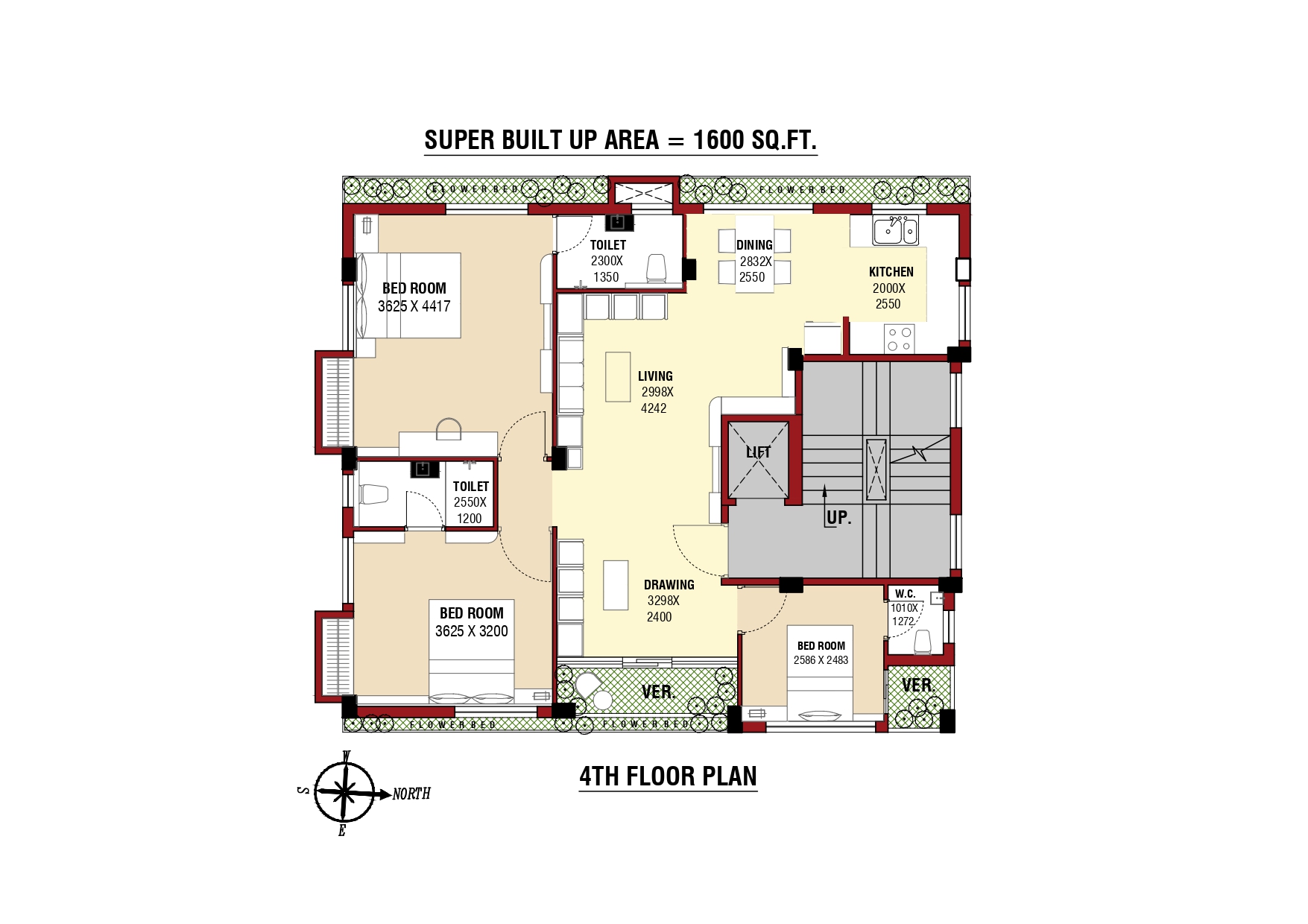 Rabindra Sarovar,Deshpran Sasmal Road,1600sqft,3BHK (PA491)