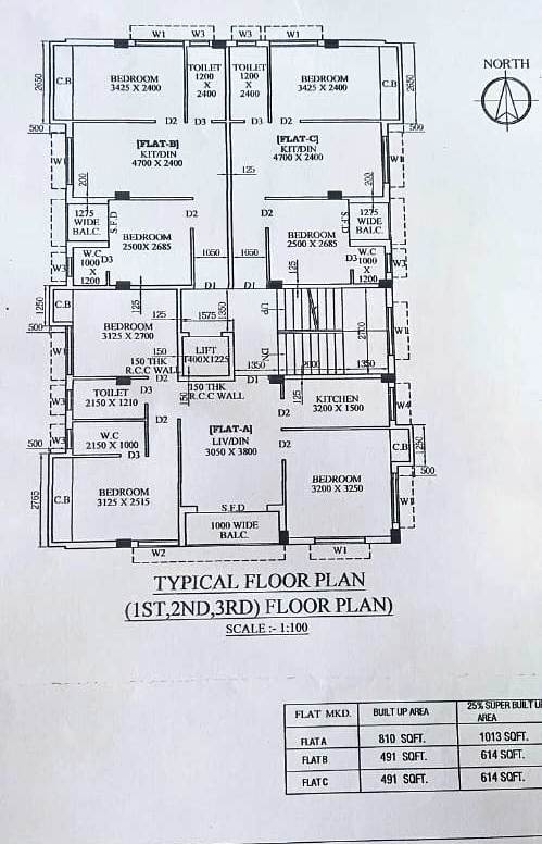 Behala 45 Pally,Ramkrishna Sarani,1013sqft,3BHK (PA496)