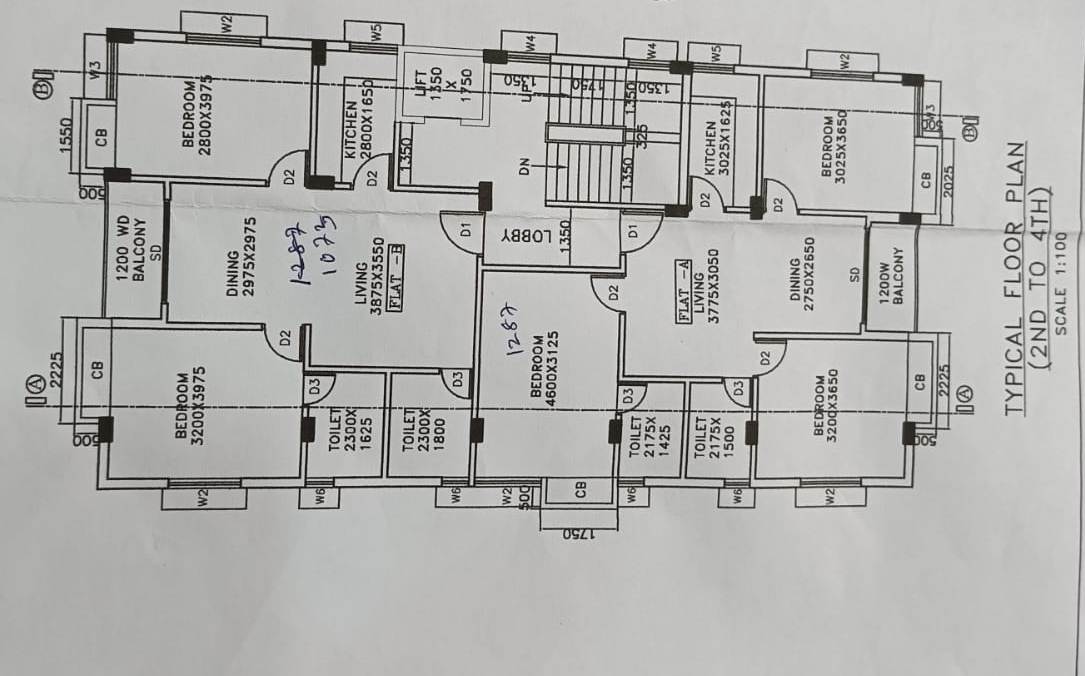 Mukundapur,1287sqft,3BHK (PA227)