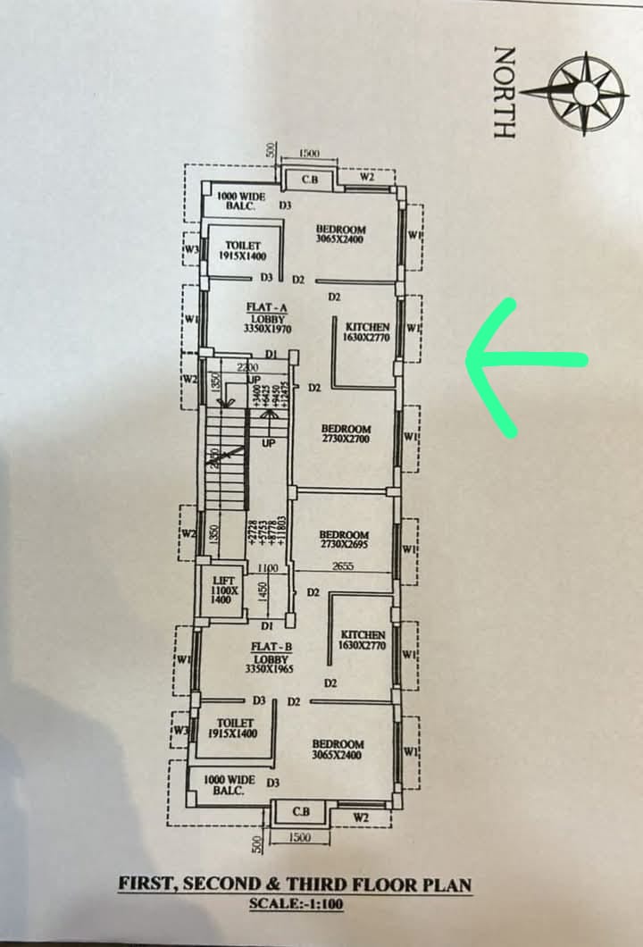 Unique Park,670sqft,2BHK (OA372)