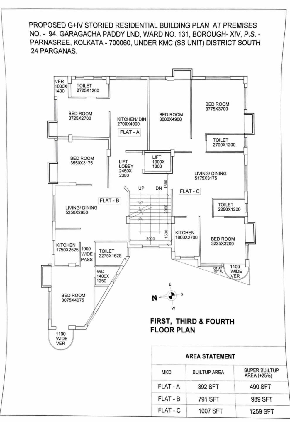 Behala Parnasree,Behala Flying Club Road,Shree Guru Apartment,2BHK (BA198)