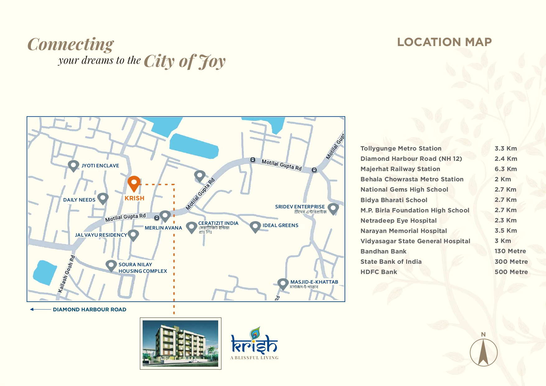 Behala Sakherbazar,Motilal Gupta Road,Krish Apartment,2BHK (PA100)