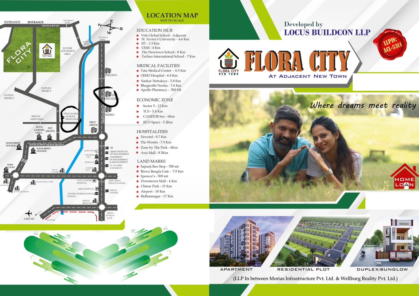 New Town,Bhagowanpur,Flora City Land Project (BA207)