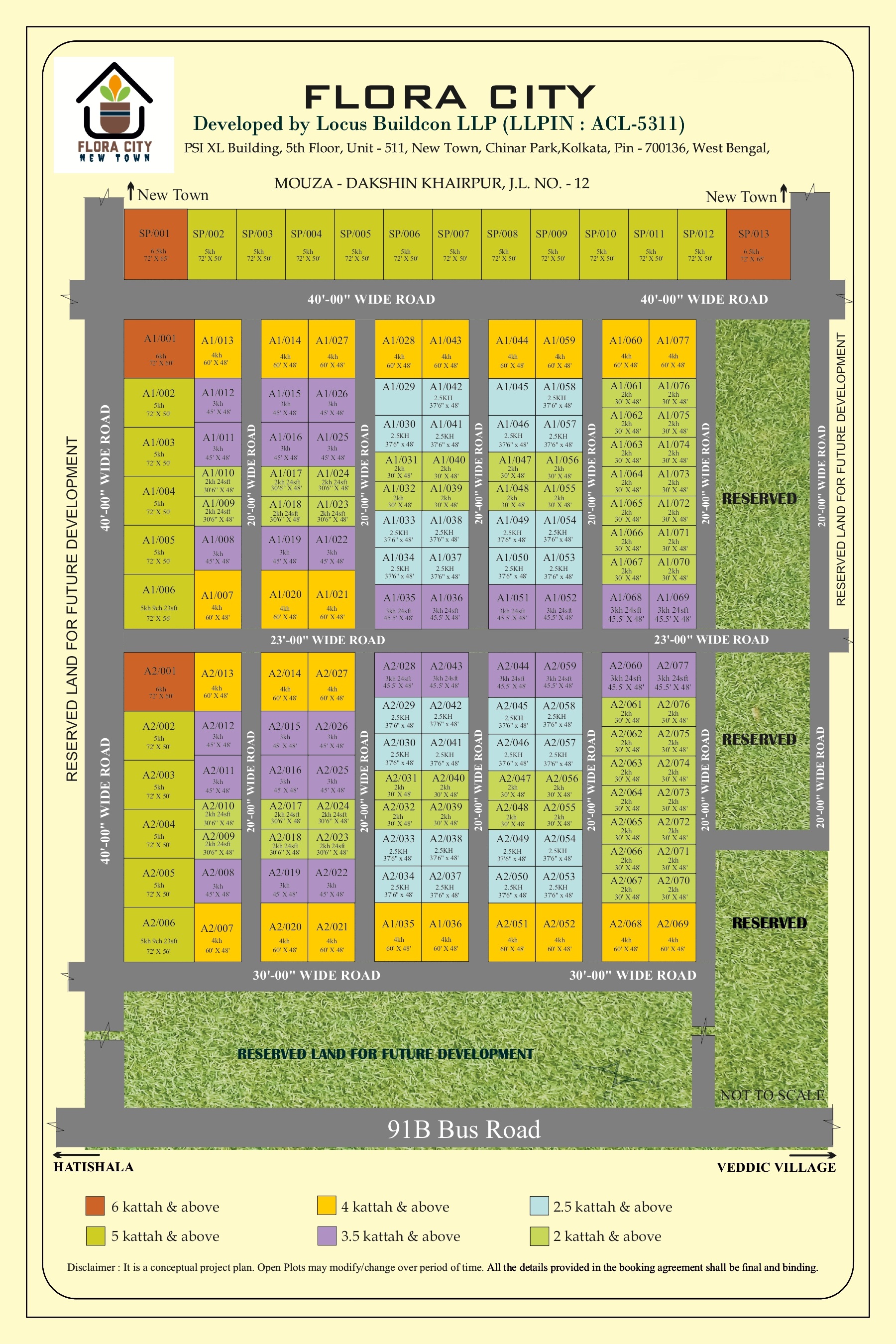 New Town,Bhagowanpur,Flora City Land Project (BA207)